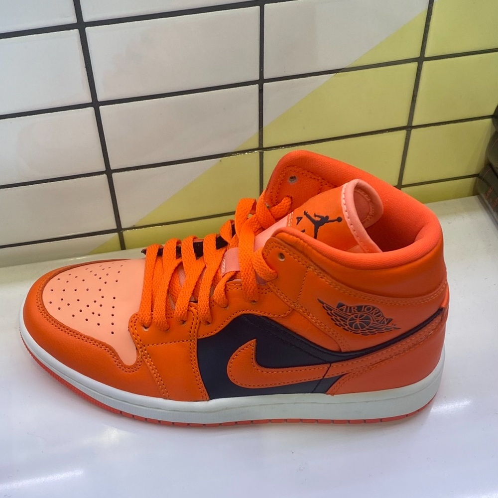 Nike Orange and Black Women's Sneakers